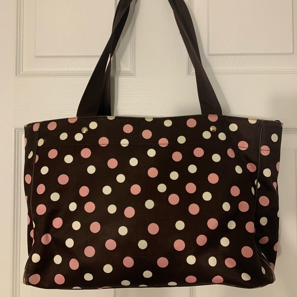 Kate Spade tote (diaper) bag brown polka dots